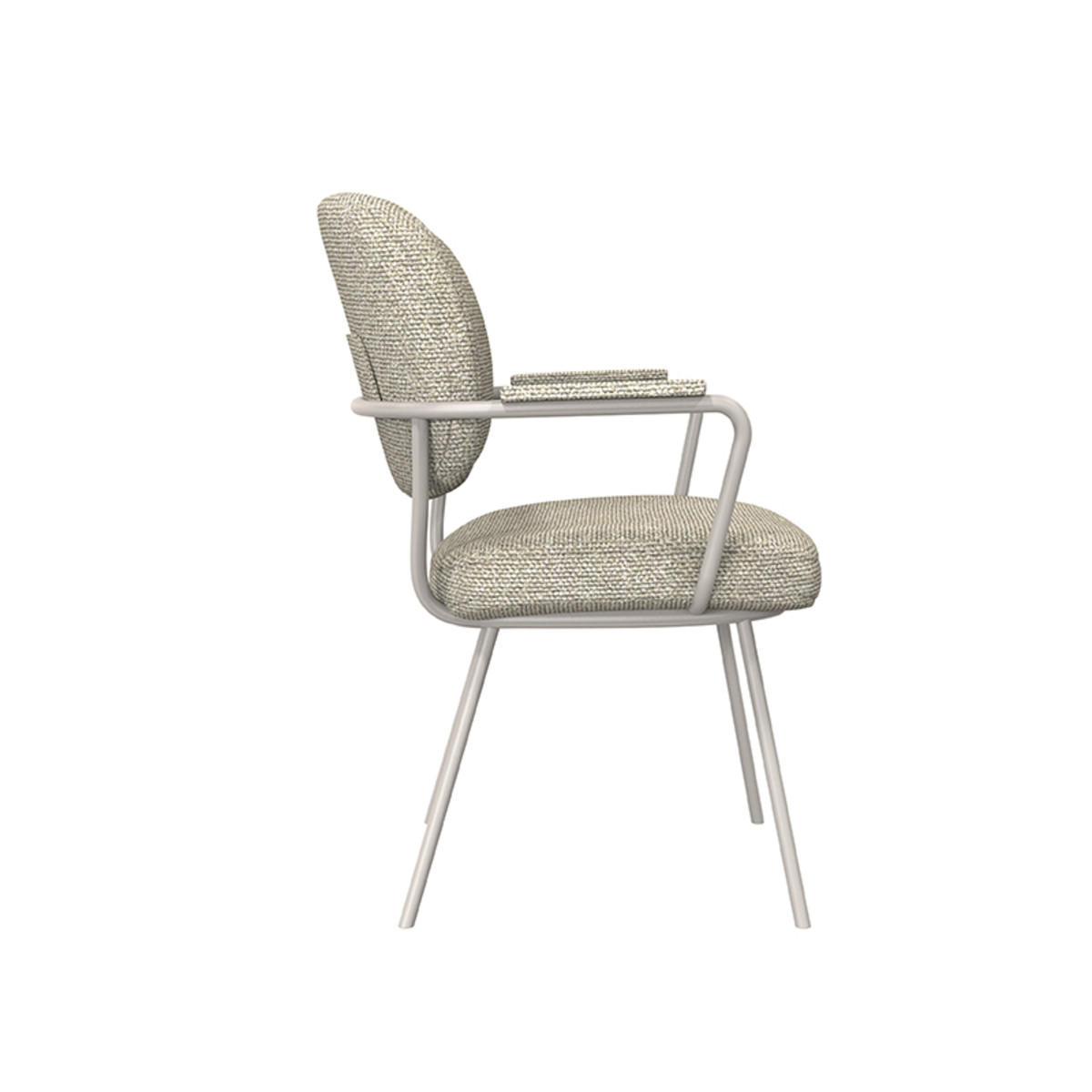 ESSZIMMERSTUHL Lausanne Beige 64/61/89 cm 2er-Set - Creme, Textil (61/89/64cm) - LABEL51