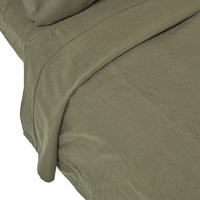 LEINEN-BETTLAKEN ohne Gummizug aus 60% Leinen & 40% Baumwolle - Olivgrün, Textil (240/300cm) - Homescapes