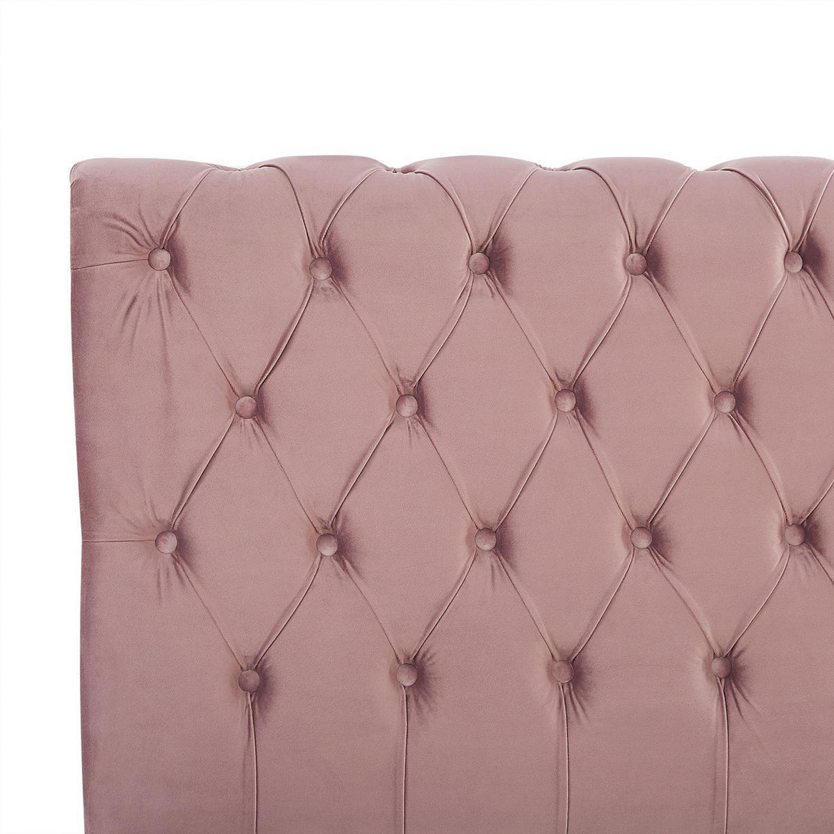 BETT 160/200cm Rosa Avallon - Pink, Textil (160/200cm) - Beliani