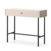 KONSOLENTISCH Dinley 1S Beige 93,2/79/39 cm – mit schwarzen Beinen im minimalistischen Design - Beige/Schwarz, Holzwerkstoff/Metall (39/93.2/79cm) - AX Living