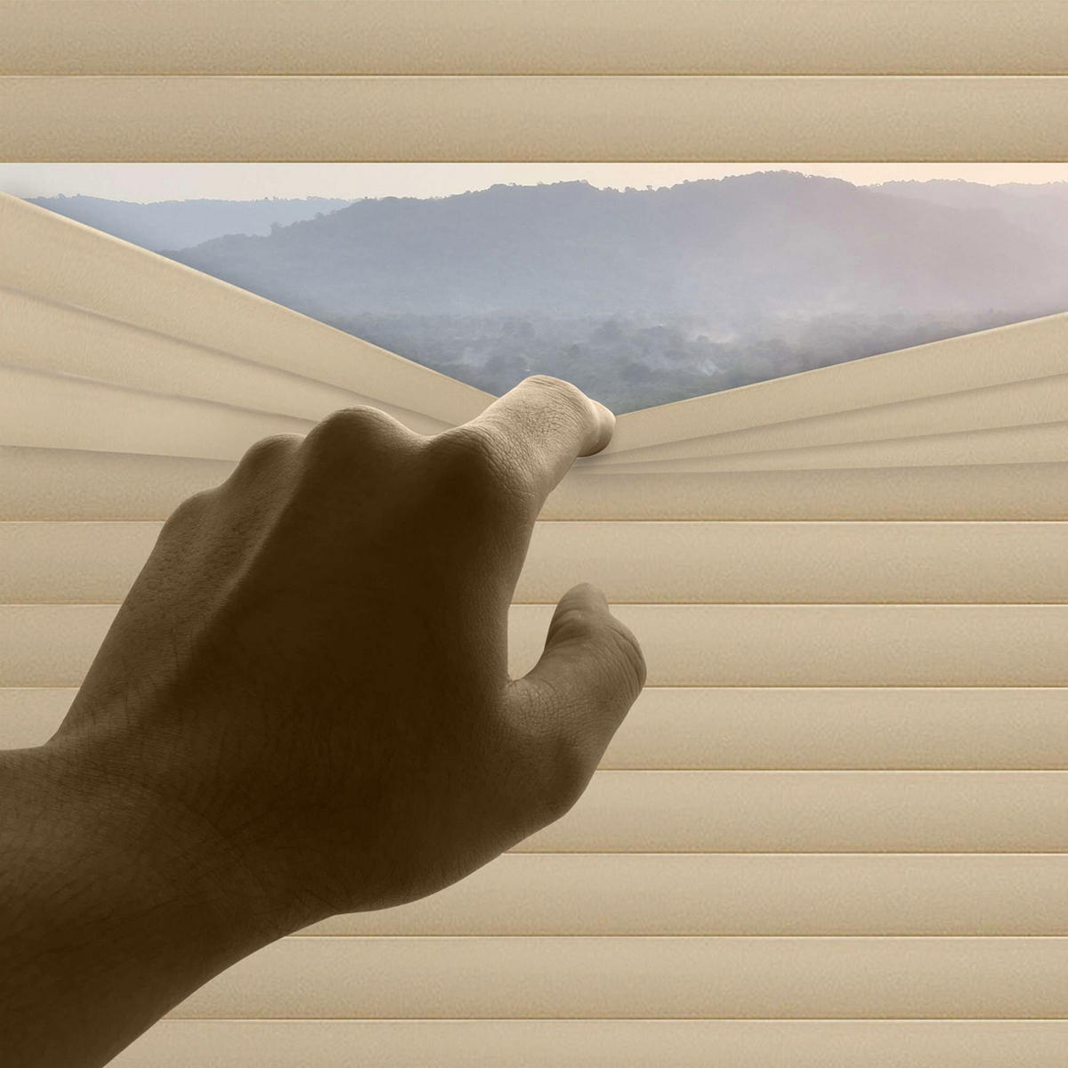 JALOUSIEN vinyl venetianische mit Taupe Zugschnur 90x160 - Braun, Kunststoff (90/160cm) - STORESDECO