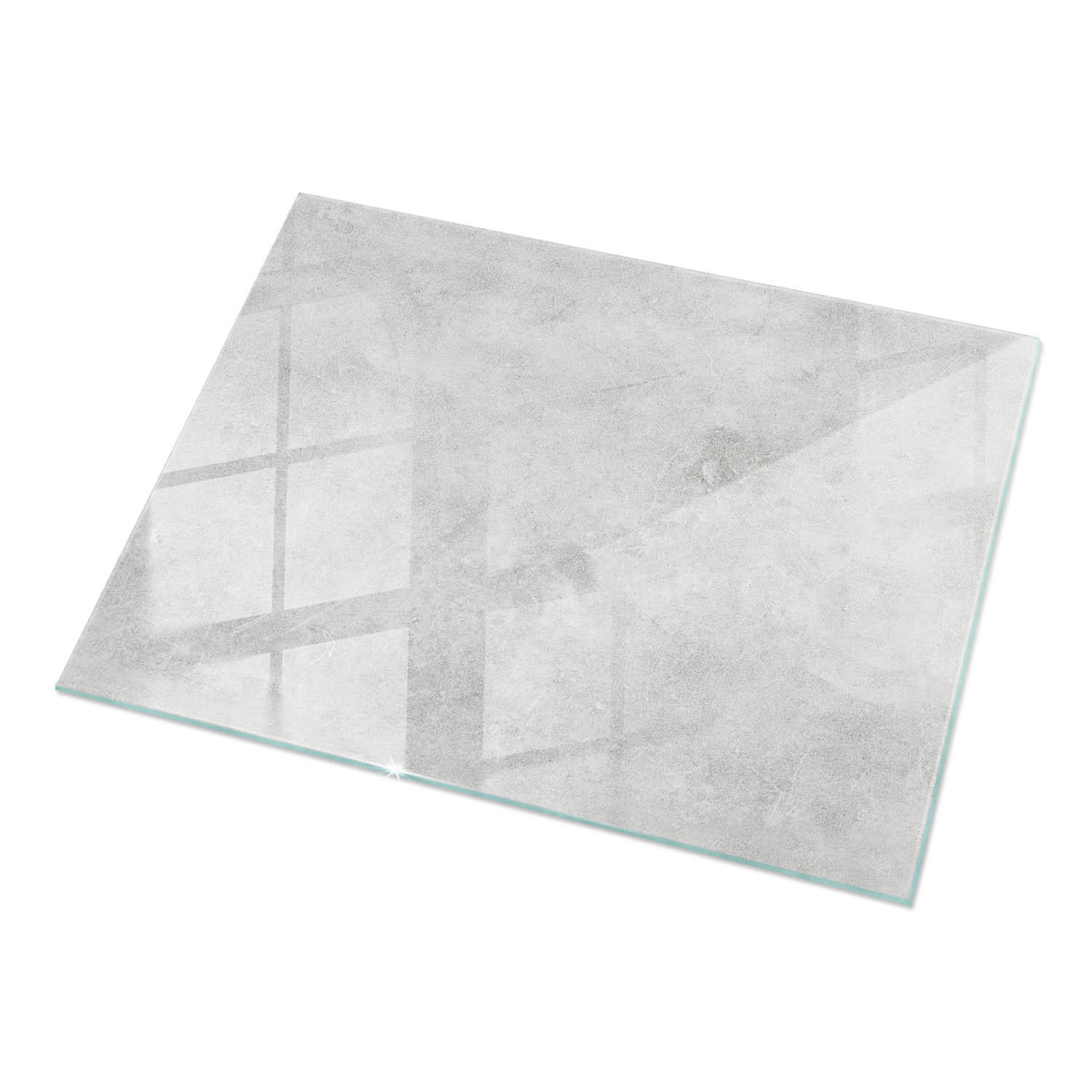TISCHPLATTE 120x80 cm Betonoptik mit Rissen - Hellgrau, Glas (120/80/0.4cm) - TULUP