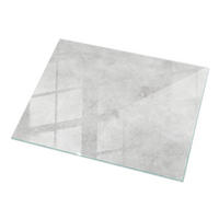 TISCHPLATTE 120x80 cm Betonoptik mit Rissen - Hellgrau, Glas (120/80/0.4cm) - TULUP