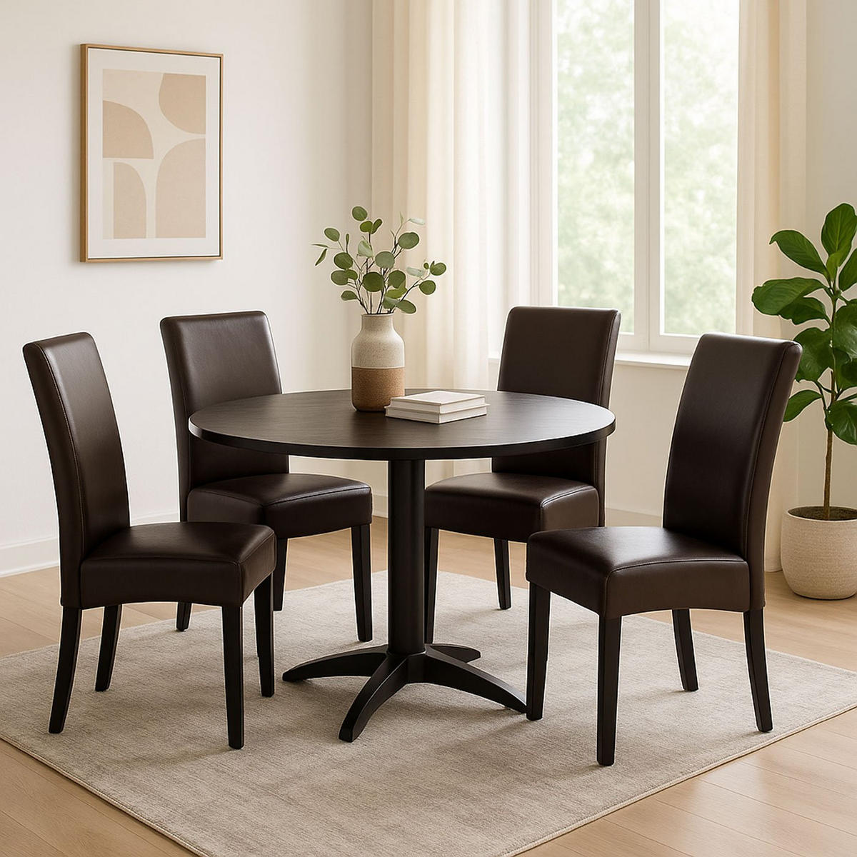 ESSZIMMERSTUHL Braun 2er-Set - Braun, Textil (43/90/56cm) - MCW