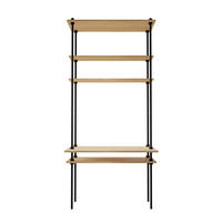 SCHREIBTISCH mit Regal 185x85x35/52,5cm - Eiche San Remo, Metall (85/185/52.5cm) - AR Shelving