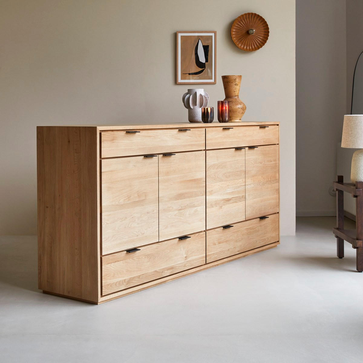 SIDEBOARD Senson Natur aus Eiche - Naturfarben, Holz (200/92/45cm) - Tikamoon