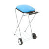 MÜLLEIMER Klassischer Abfallsackständer Mit Deckel und Rollen 83 x 44 x 56 cm Verzinkte Rohre Blau - Blau, Metall (44/83/56cm) - PROREGAL