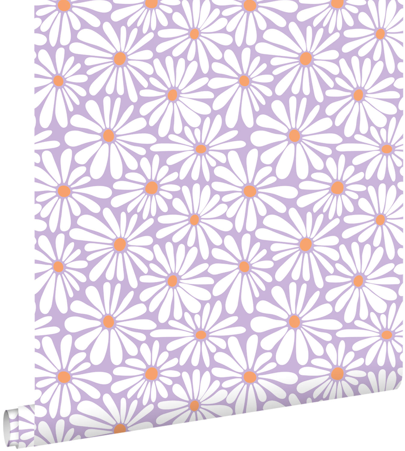 TAPETE Gänseblümchen 53 cm x 10.05 m - Lila, Papier (53/1000cm) - ESTAhome