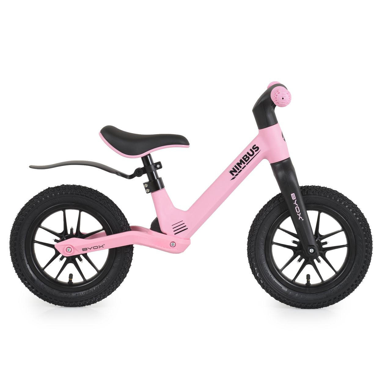 LAUFRAD Nimbus 12 Zoll rosa Luftreifen Sitz verstellbar Leuchträder Schutzblech - Rosa, Metall (86/35/54cm)