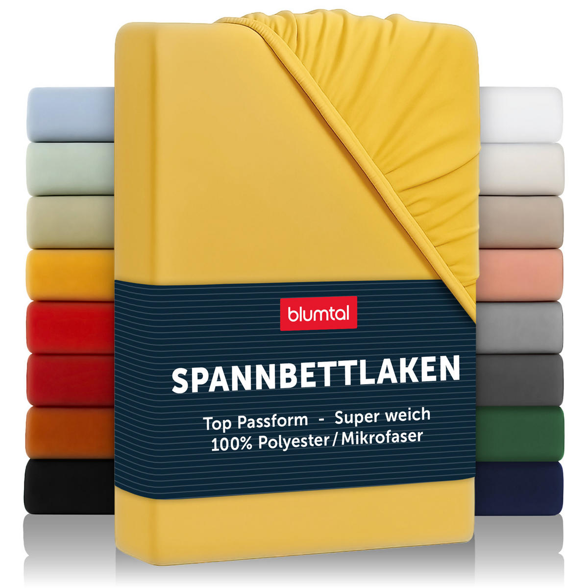 SPANNBETTLAKEN 105/190/30 cm Gelb - Gelb, Textil (105/190cm) - Blumtal