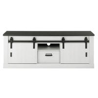 LOWBOARD Shelton-61 - Weiß, Holzwerkstoff (162/61/43cm) - Lomado