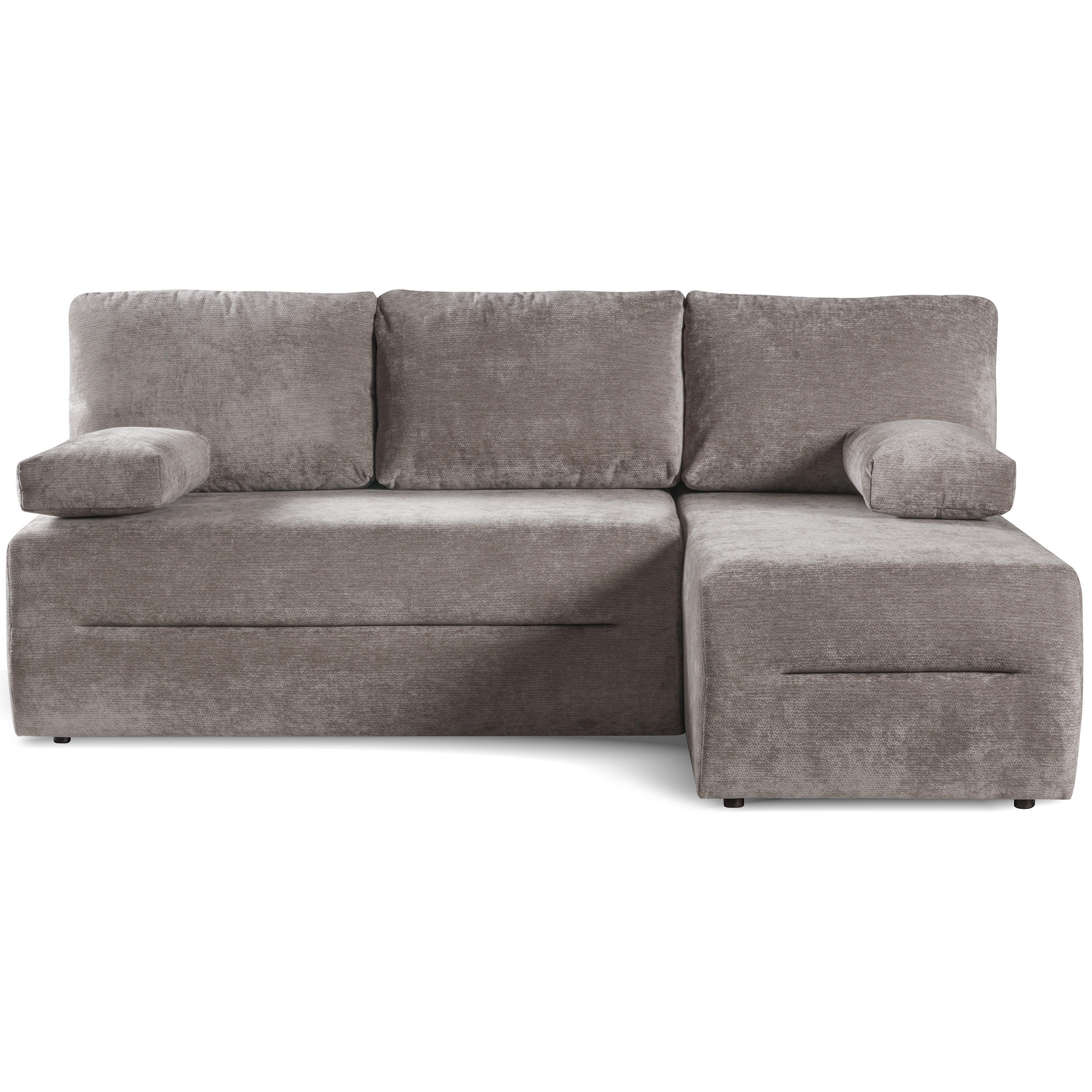 ECKSCHLAFSOFA Liana mit Schlaffunktion und Bettkasten, Rechts, Braun - Braun, Textil (154/206cm) - Beautysofa