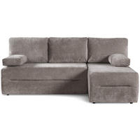 ECKSCHLAFSOFA Liana mit Schlaffunktion und Bettkasten, Rechts, Braun - Braun, Textil (154/206cm) - Beautysofa