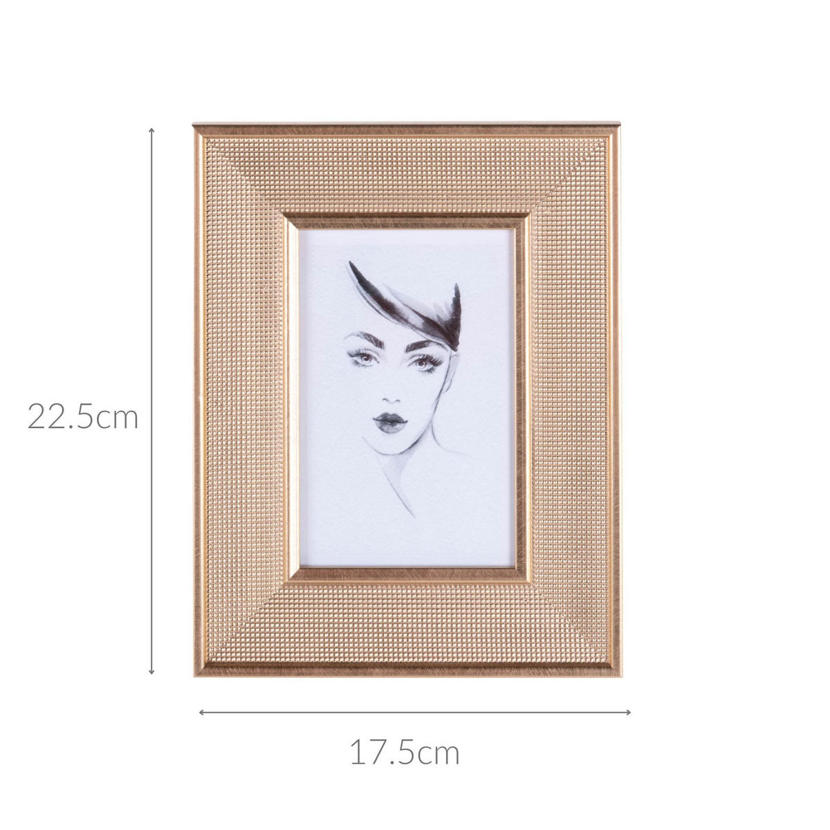 BILDERRAHMEN Gold 17,5/1,6/22,5 cm - Goldfarben, Kunststoff (1.6/22.5/17.5cm) - Home Styling Collection