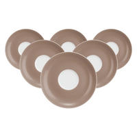 TEEUNTERTASSEN Liberty Pure Colors Cocoa Brown ø 13 cm 6er Set - Braun, Keramik (13cm) - Seltmann Weiden
