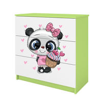 KOMMODE Babydreams Panda 81/81/41 - Grün, Holzwerkstoff (81/81/41cm) - RAUMHIRSCH FURNITURE