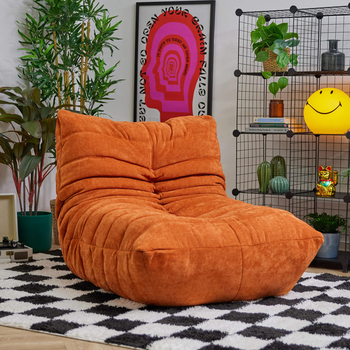 LIEGE-SESSEL Enzo - Orange, Textil (78/32/102cm)