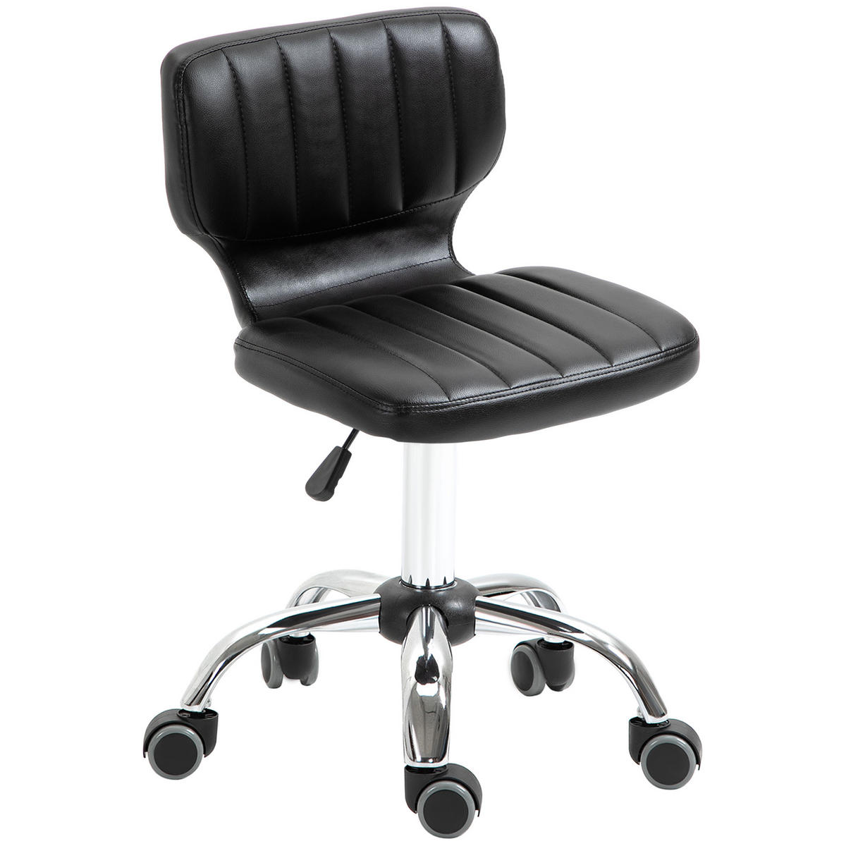 BÜROHOCKER DE-18008 höhenverstellbar 47-62 cm, gepolstert Schwarz - Schwarz, Metall (47/87/45cm) - ComfortXL
