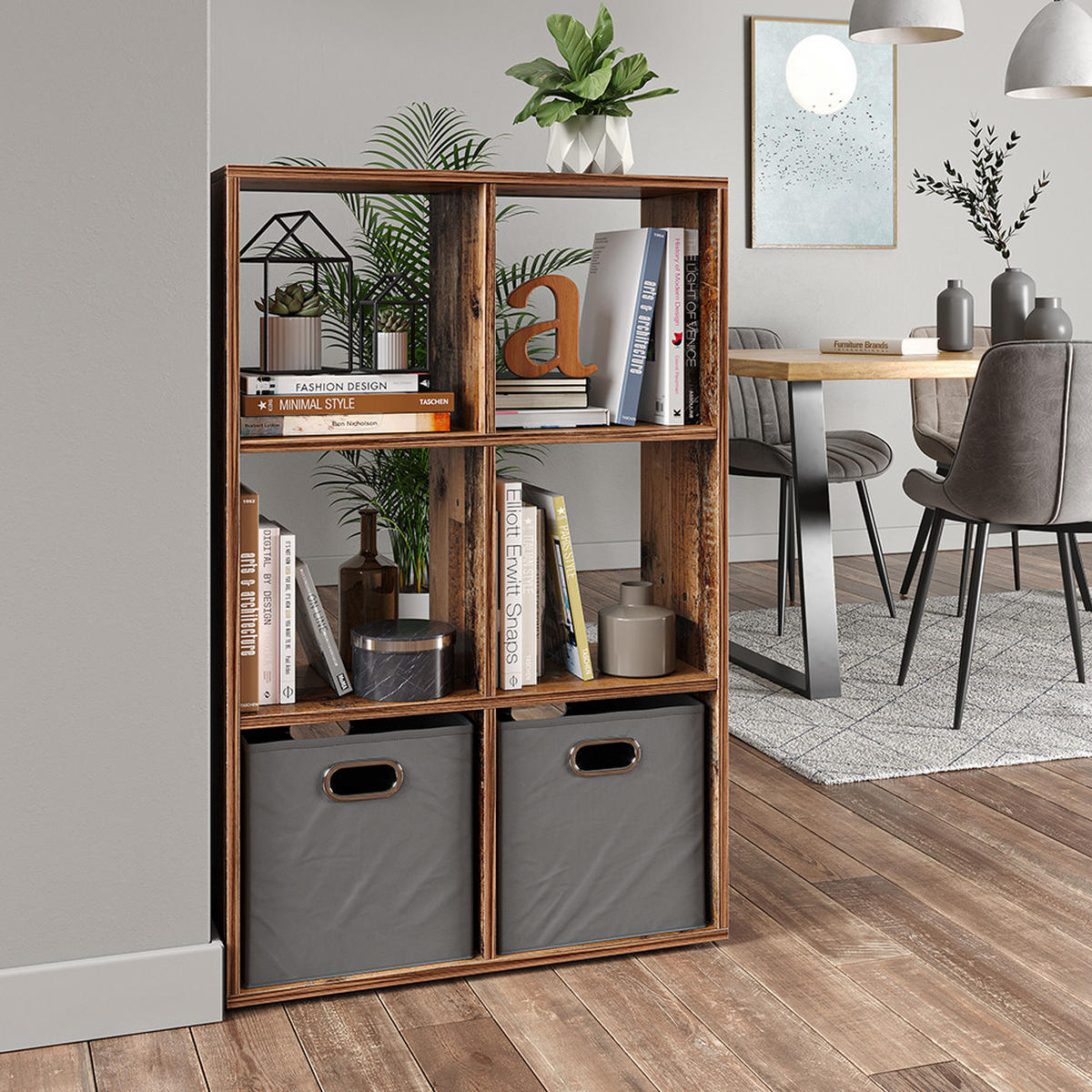 RAUMTEILER Antikholz 72 x 107.8 cm - Alteiche, Holzwerkstoff (72/107.8/29cm) - Vicco