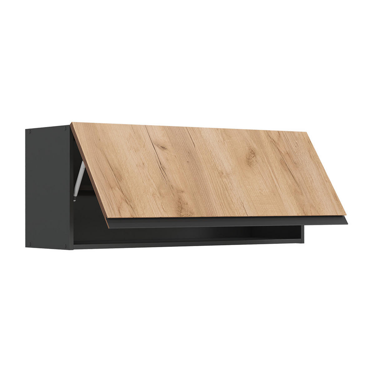 HÄNGESCHRANK R-Line, Goldkraft Eiche/Anthrazit, 100 cm Flach - Honigeiche/Anthrazit, Holzwerkstoff (100/40/31cm) - Vicco