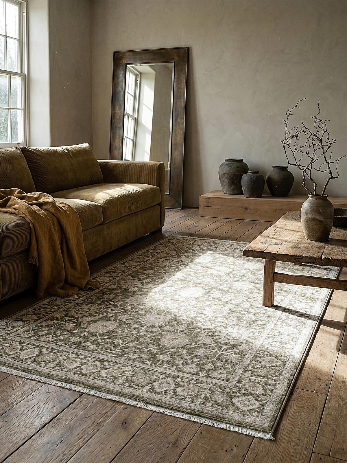 KURZFLORTEPPICH Orientalisch SCRIVIA Polypropylen Grün 160 x 230 cm - Grün, Textil (160/230cm) - KADIMA DESIGN