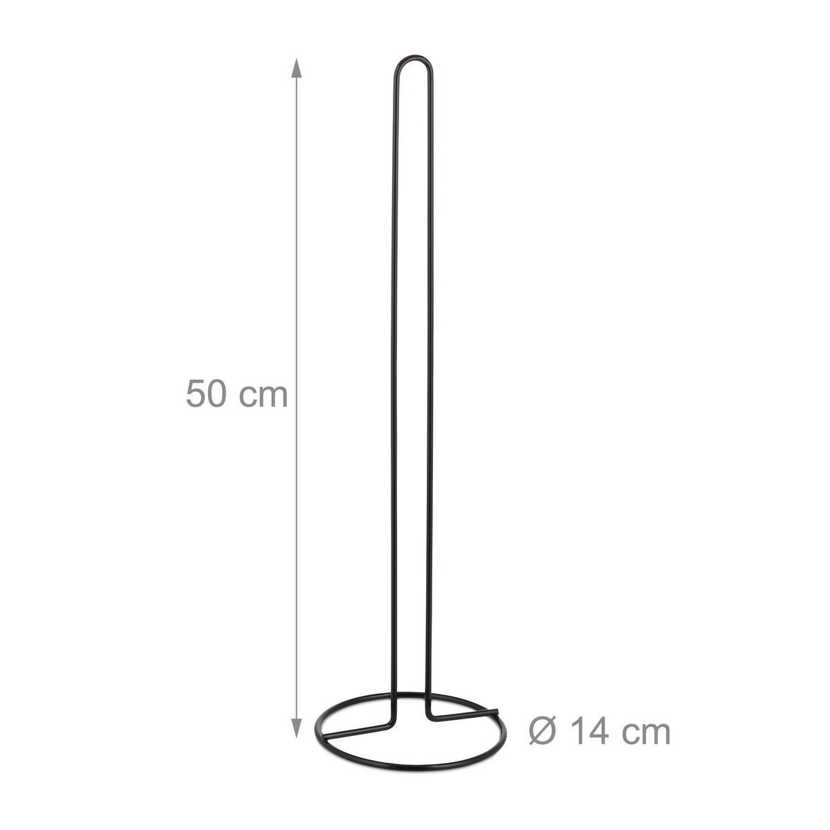 2XERSATZROLLENHALTER - Schwarz, Metall (14/50/14cm) - Relaxdays