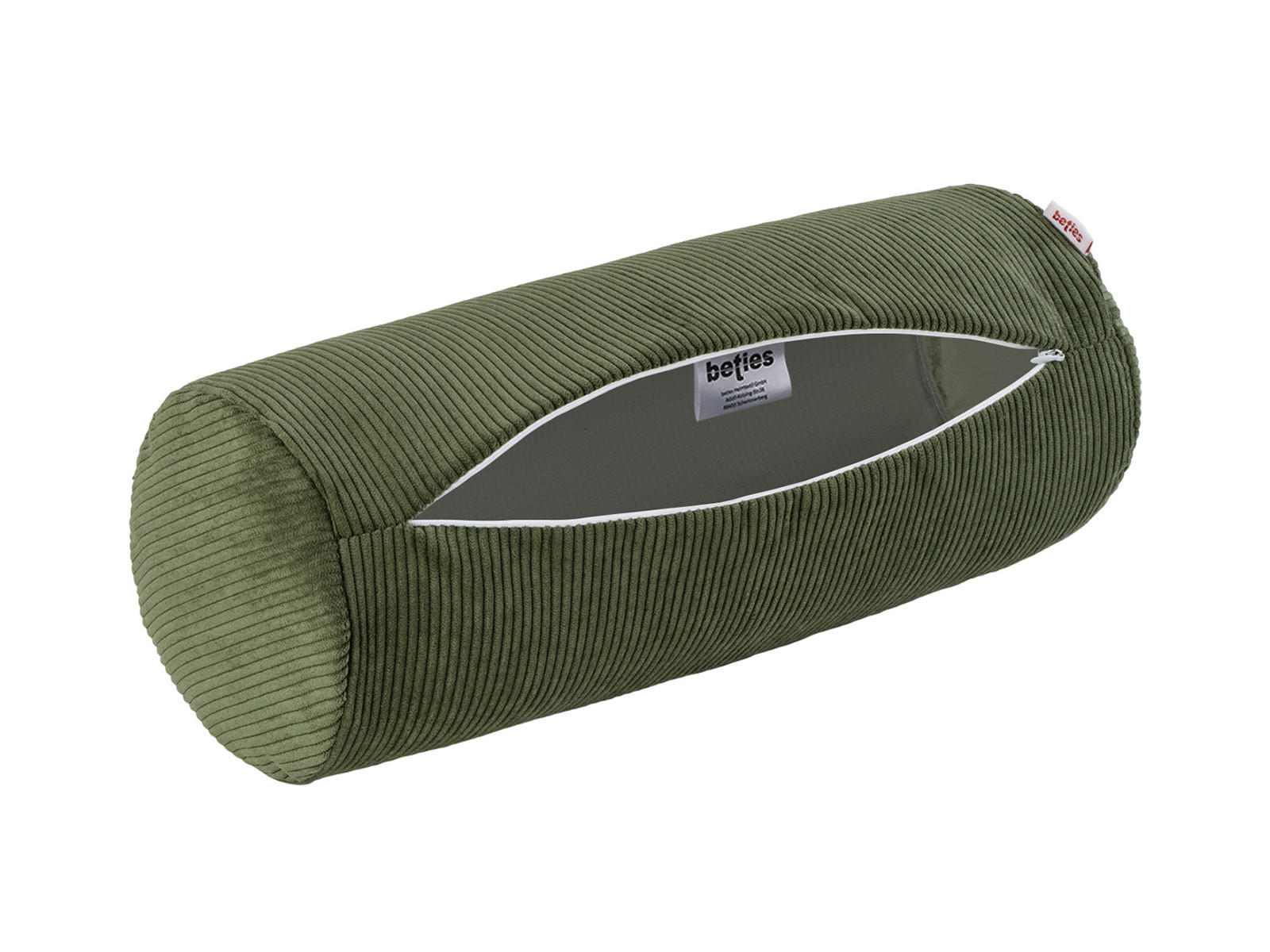 NACKENROLLENHÜLLE HYggelig No.1 bamboo-grün Cord-Samt 40/15 cm - Grün, Textil (15/40cm) - beties Heimtextil
