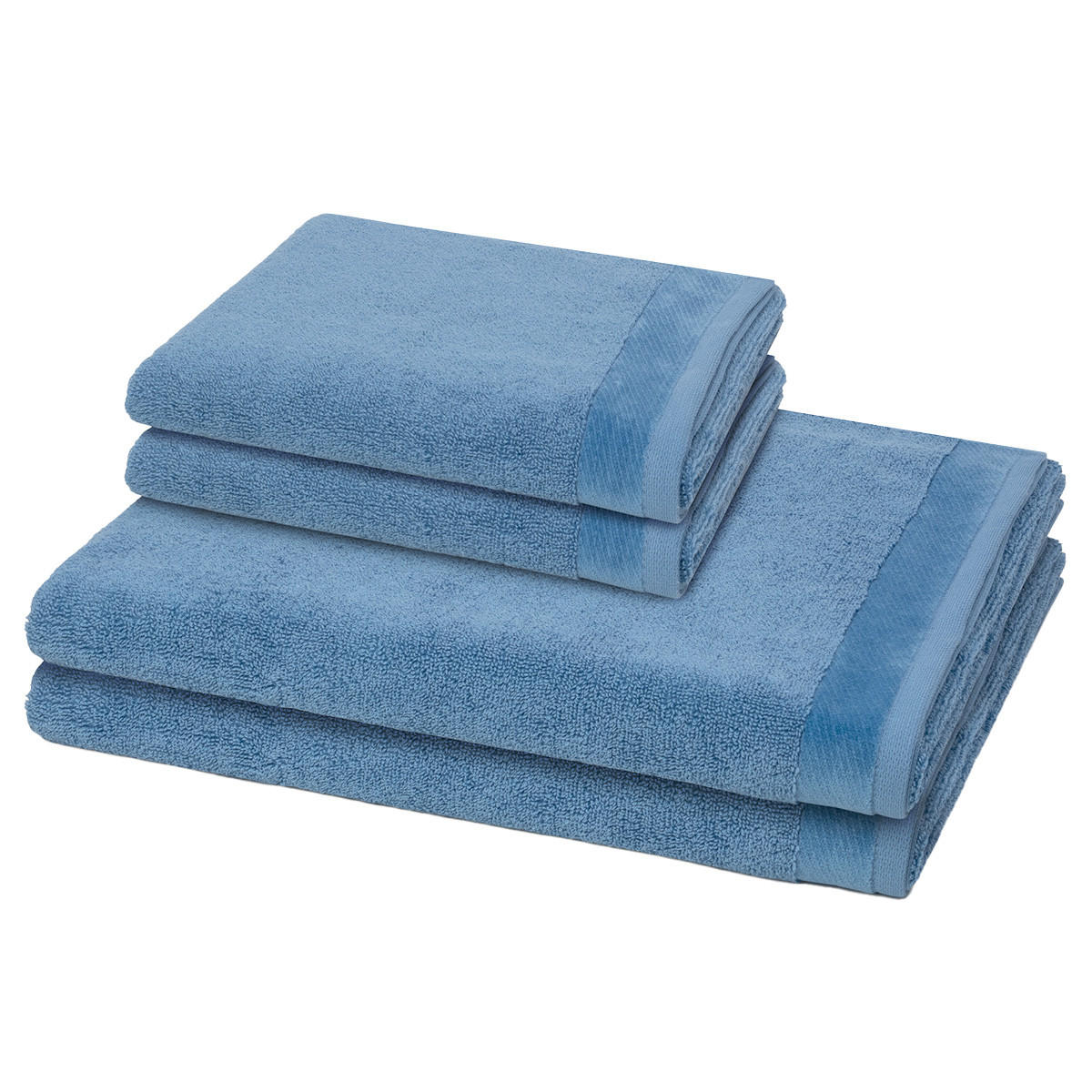 FROTTIERSET Premium 4-teilig - Blau, Textil (50/100cm) - MÖVE
