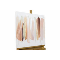 ÖLGEMÄLDE 60/60 cm - Pink/Beige, Holz/Textil (1.7/60cm) - KUNSTLOFT