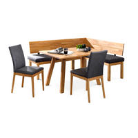 ECKBANKGRUPPE Modern Danny 1 für 7 Personen Massivholz Kernbuche/Grau - Kernbuche/Grau, Holz (194/85/155cm) - 58aufmkessel