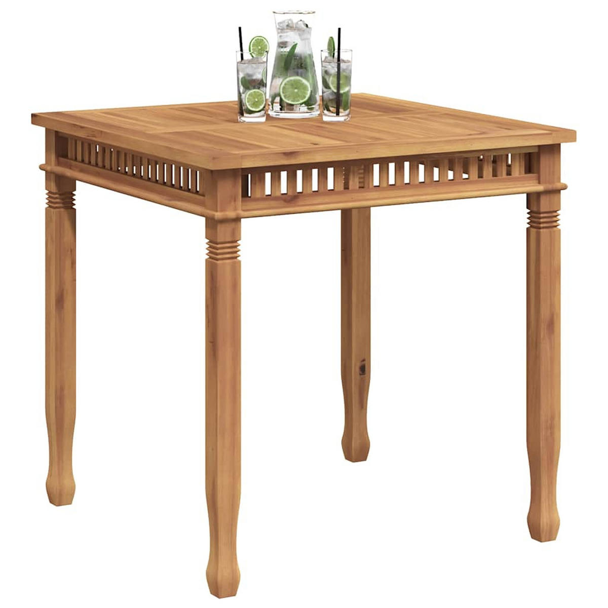 GARTEN-ESSTISCH 80/80/80 Cm Massivholz Teak - Braun, Holz (80/80/80cm) - vidaXL