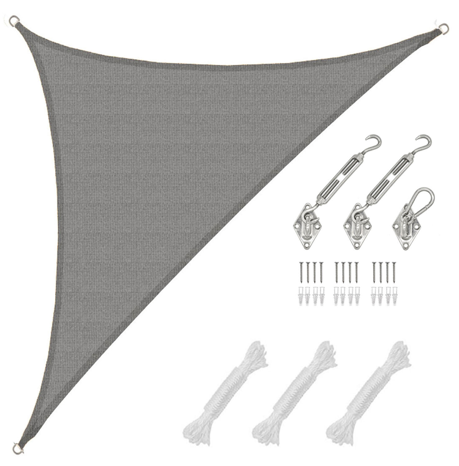 SONNENSEGEL Luftdurchlässig 600/420 cm Grau - Grau, Kunststoff (420/600cm) - Amanka