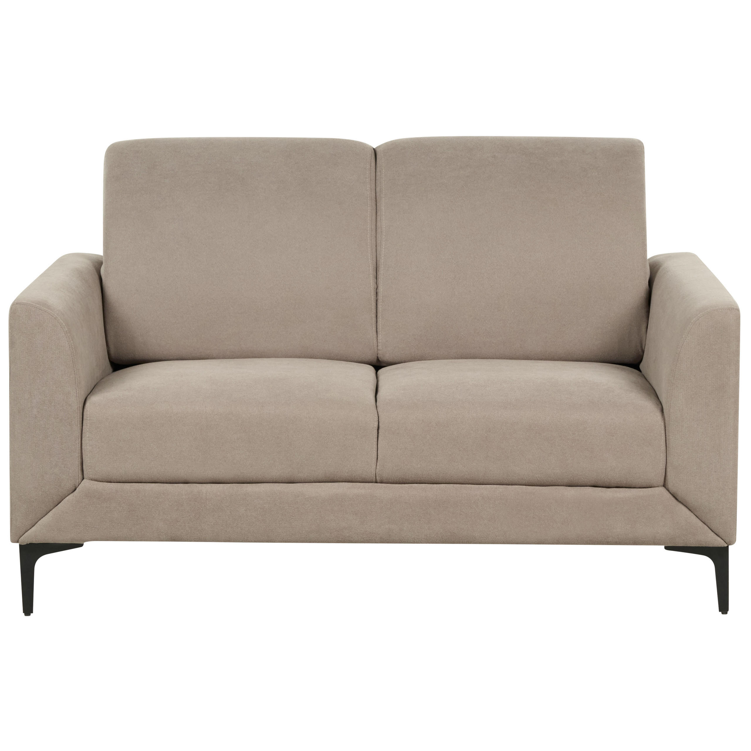 2-SITZER-SOFA taupe Fenes - Beige/Schwarz, Textil (142/90/75cm) - Beliani