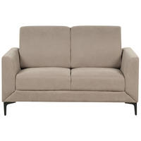 2-SITZER-SOFA taupe Fenes - Beige/Schwarz, Textil (142/90/75cm) - Beliani