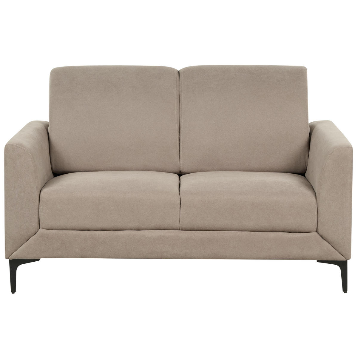 2-SITZER-SOFA taupe Fenes - Beige/Schwarz, Textil (142/90/75cm) - Beliani
