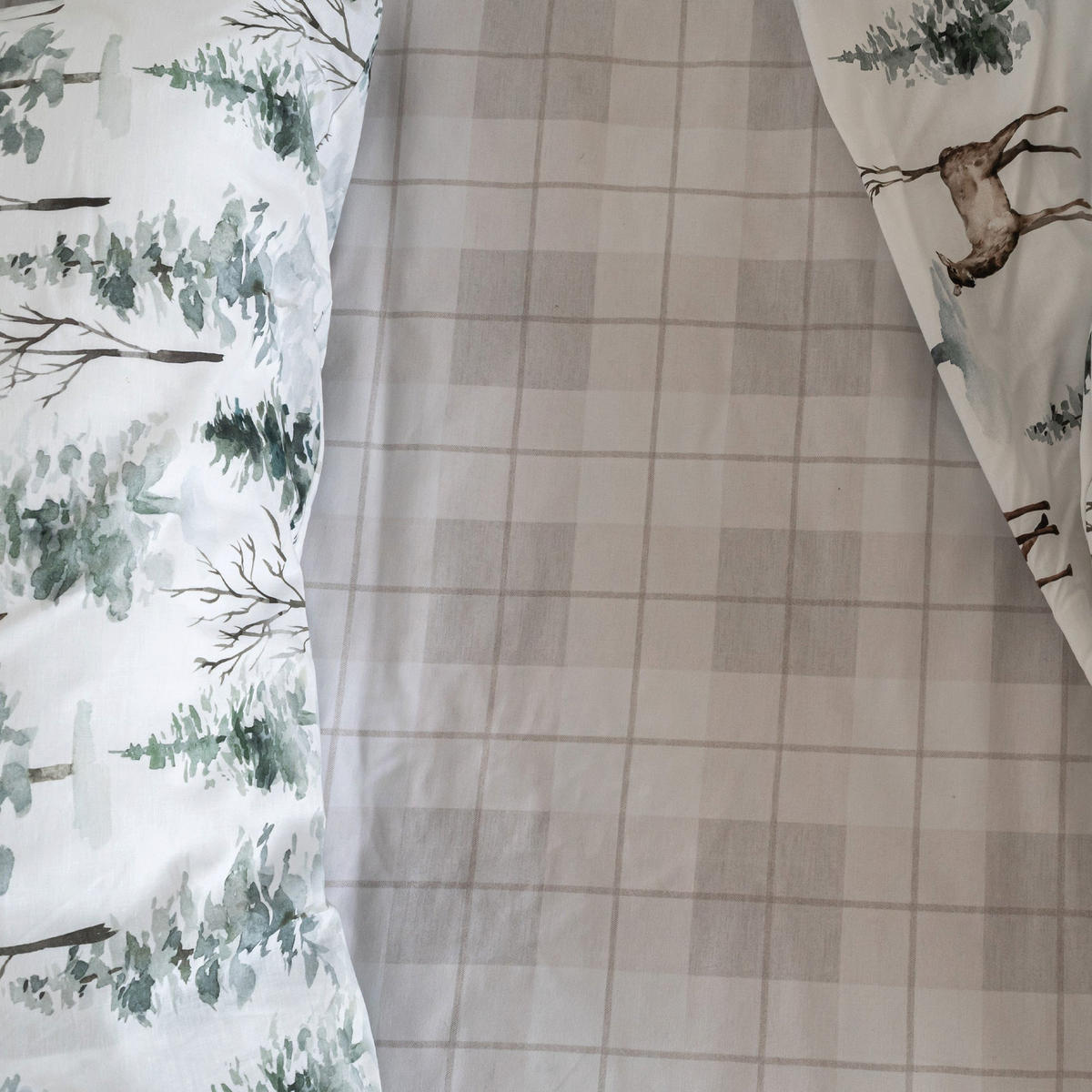 SPANNBETTLAKEN Mystical winter 160x200x32 cm (Bett 150/160) - Multicolor, Textil (160/200cm) - Happy Friday