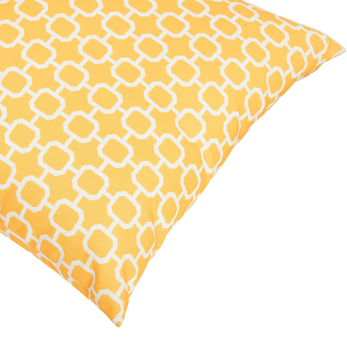 GARTENKISSEN gelb Muster 40/40 cm Astakos - Goldfarben, Textil (40/40cm) - Beliani