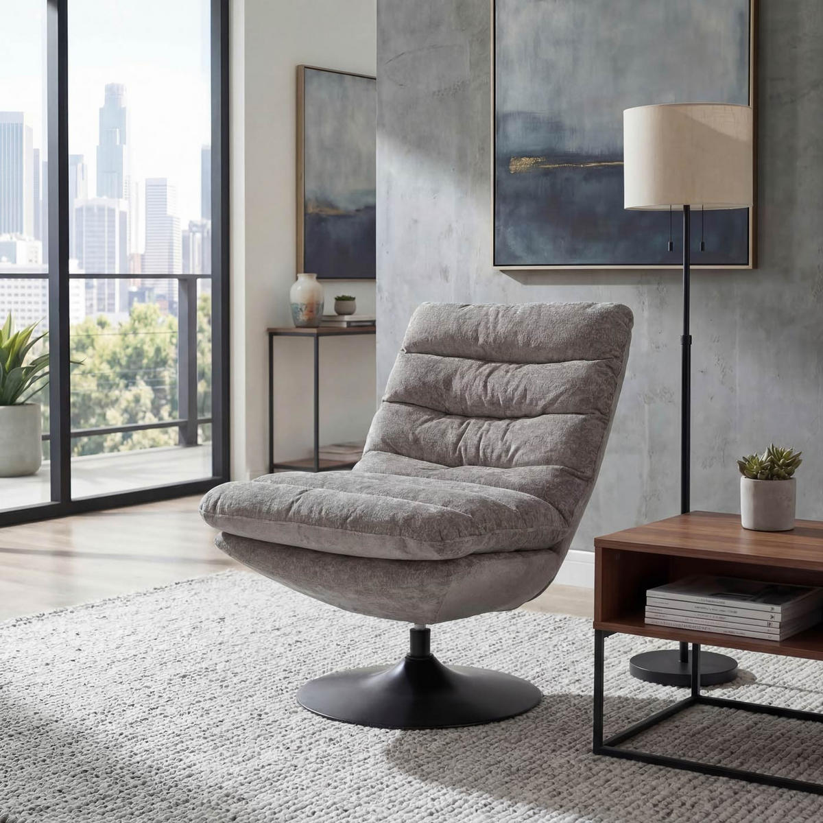 LOUNGESESSEL Beige - Beige, Textil (72/91/90cm) - MCW