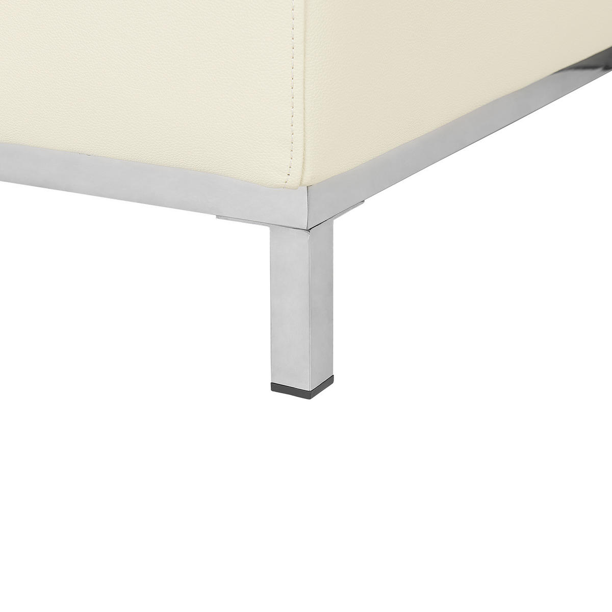 ECKSOFA linksseitig mit Ottomane Leder Beige Oslo - Beige, Leder (270/151cm) - Beliani