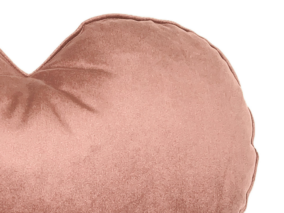 HERZKISSEN Samt&Sonders altrosa 35x32 cm - Altrosa, Textil (34/32cm) - beties Heimtextil