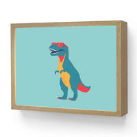 DOBÍJECÍ NOČNÍ LAMPIČKA Dinosaurus - Modrá - Sluneční brýle 40x30 cm - světle modrá, kompozitní dřevo (8/40/30cm) - OnlyWow