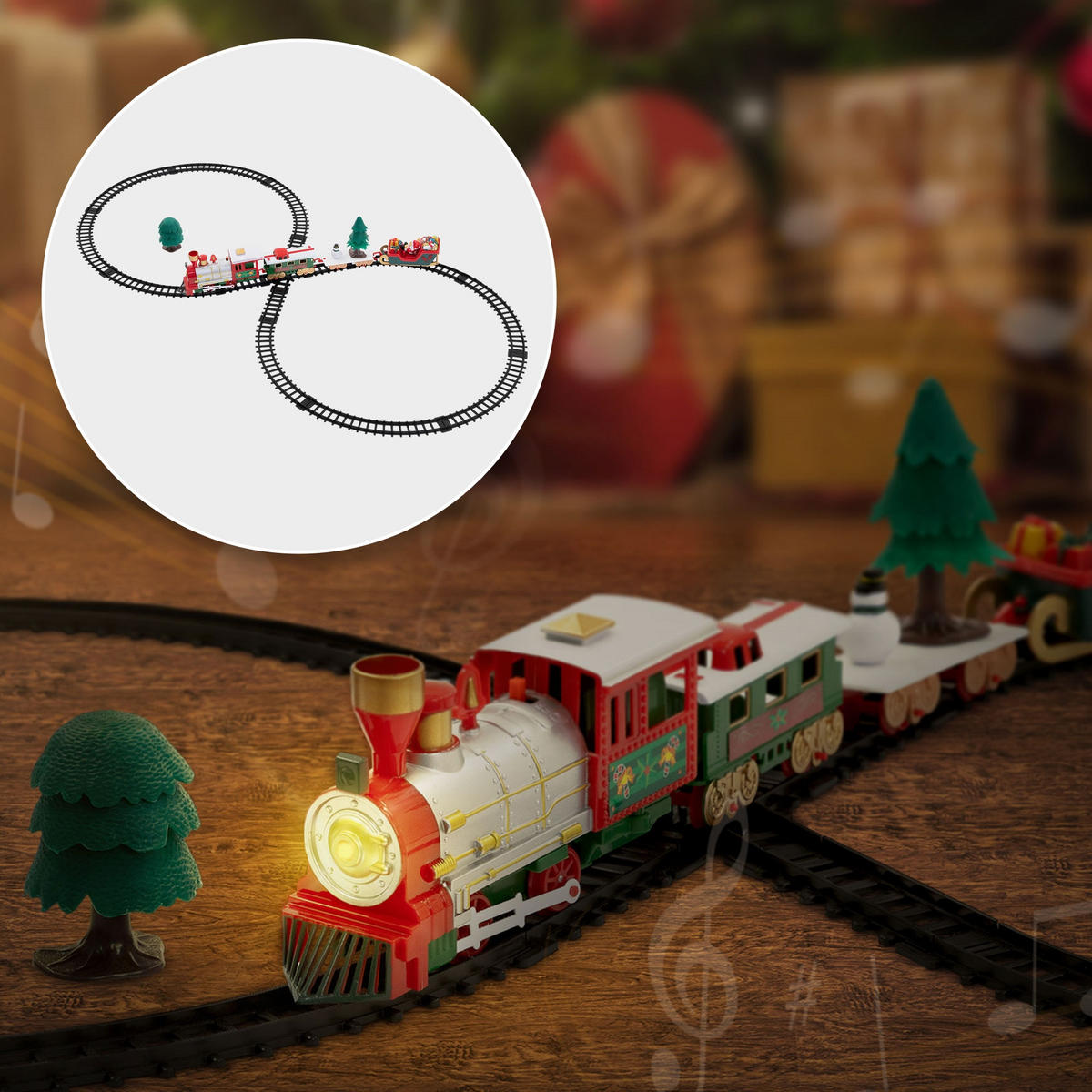 WEIHNACHTSZUG Set 22 Teile - Multicolor, Kunststoff (91/10/44cm) - ECD-Germany