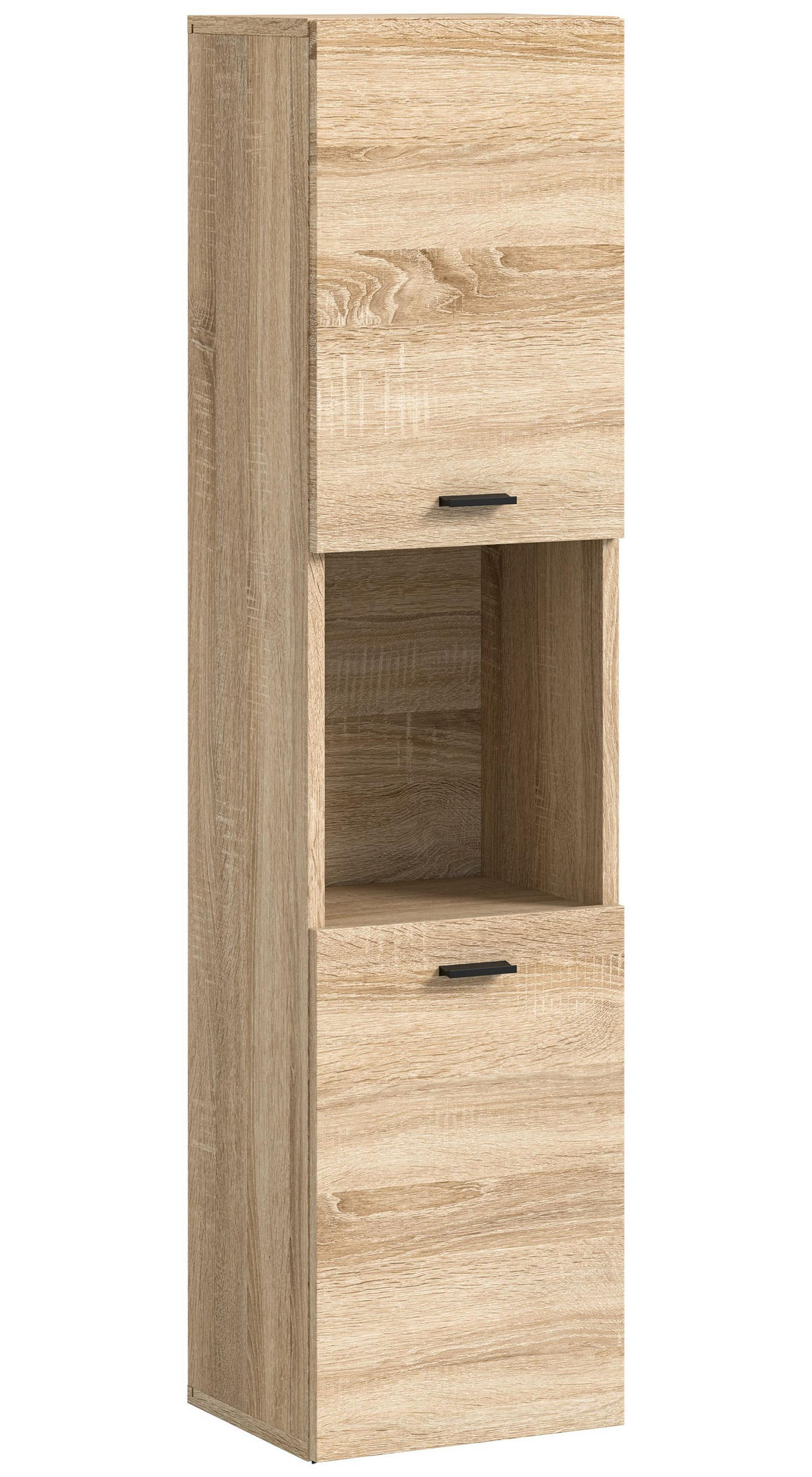 BADSCHRANK Boston/Tampa Bad in Eiche Sonoma Nachbildung - modernes Design - B/H/T: 30x125x29 cm - Sonoma Eiche, Holzwerkstoff (30/125/29cm)