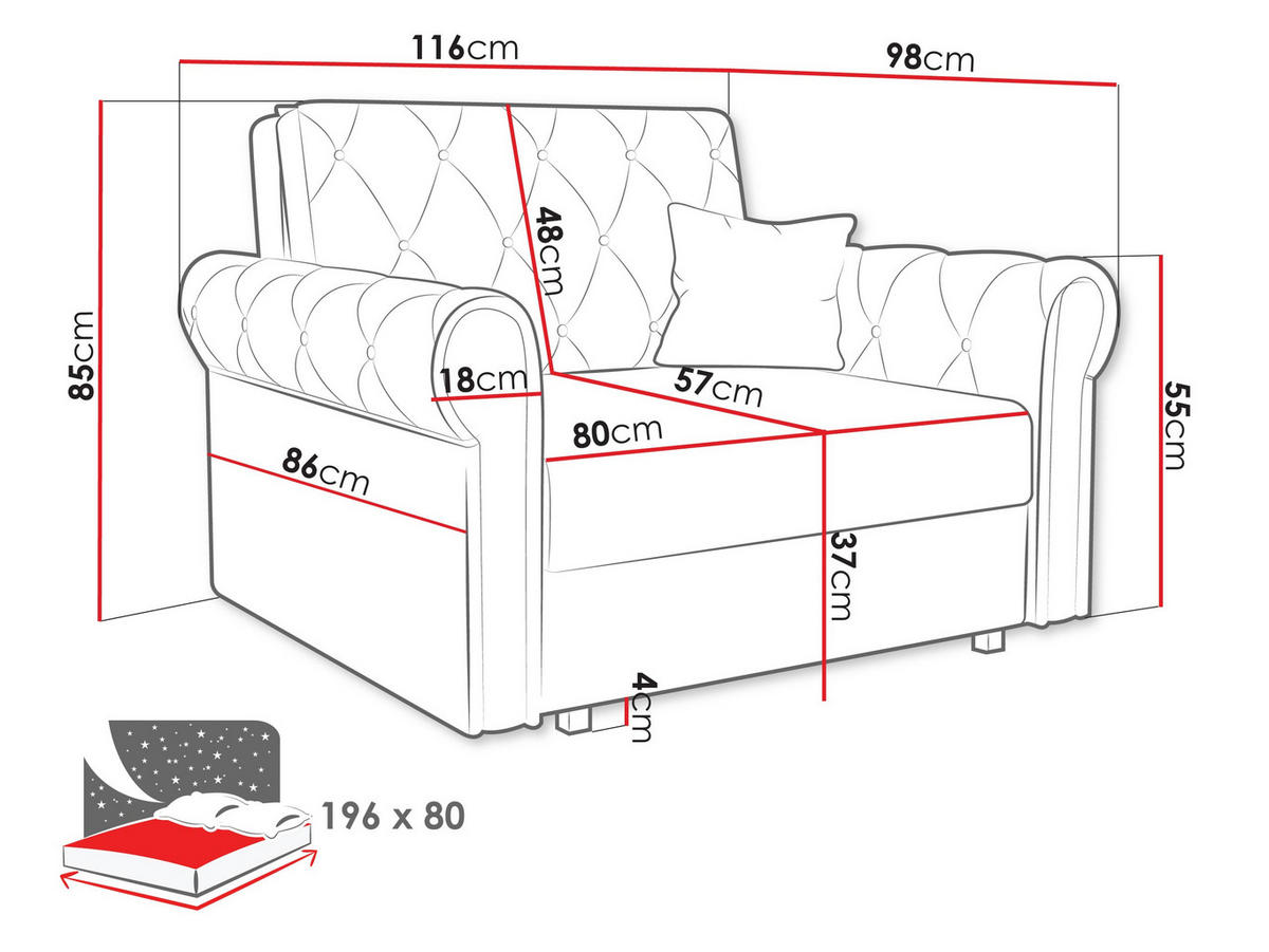 SCHLAFSOFA Viva Roma I - Smaragdgrün/Schwarz, Holz/Textil (116/85/98cm) - MIRJAN24
