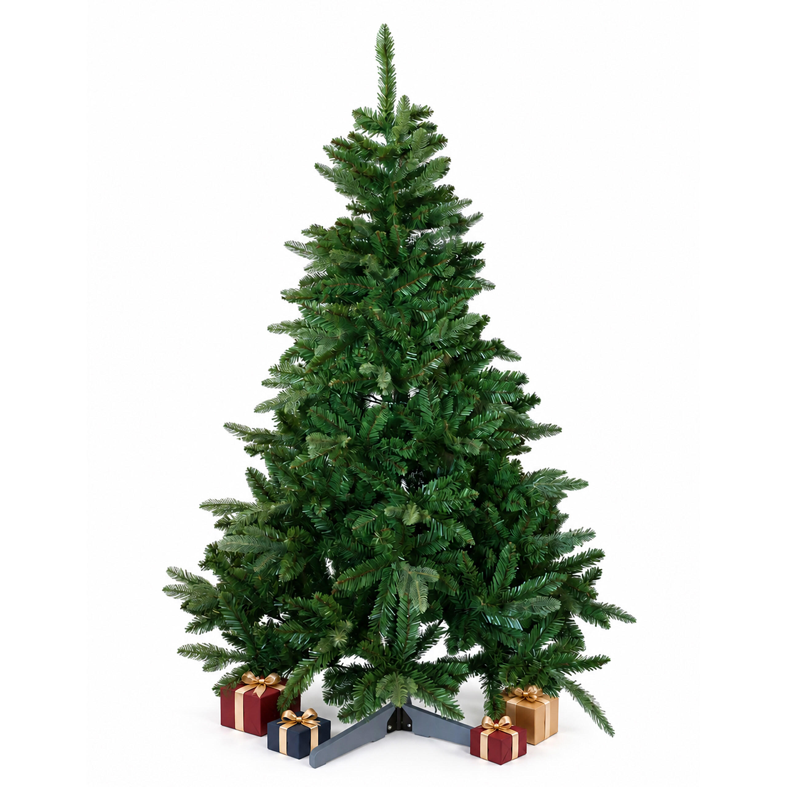 WEIHNACHTSBAUM Grün künstlich Nordmanntanne 180 cm ohne Beleuchtung - Dunkelgrün, Holz/Kunststoff (180cm) - Relaxdays