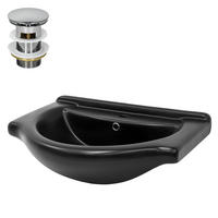 WASCHBECKEN - Schwarz, Keramik (51.5/21.5/67.5cm) - ML-DESIGN