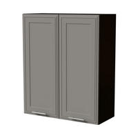HÄNGESCHRANK Salo W4/80 Schwarz / Dust Grey Matt 80 / 32,5 / 96cm - Schwarz/Grau, Holz/Holzwerkstoff (80/96/32.5cm) - Feldmann-Wohnen