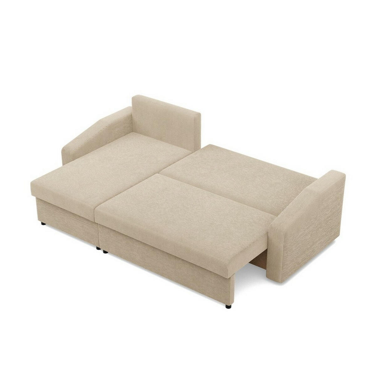 ECKSOFA Neo mit abgeschrägter Armlehnen beige - Beige, Textil (231/140cm) - SIMKAM Furniture