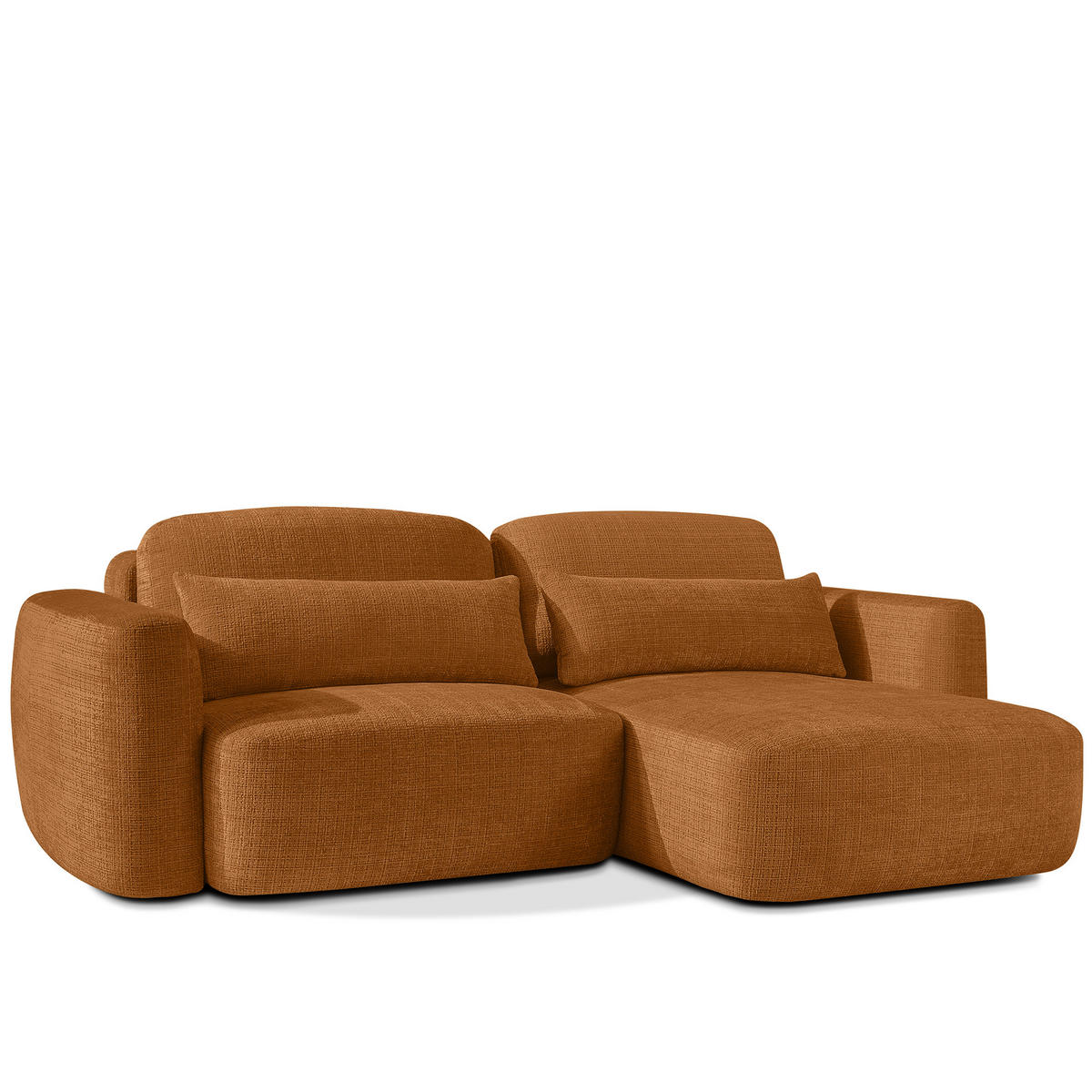 ECKSOFA rechts ELOSA - Rot, Holz/Textil (245/165cm) - KONSIMO®
