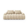 SOFA Linz aus Samt leichtes beige 3 Sitzplätze - Creme, Textil (100/84/200cm) - Cosmopolitan Design
